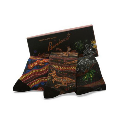 Indigenous Australian 3 pair Socks Gift Box