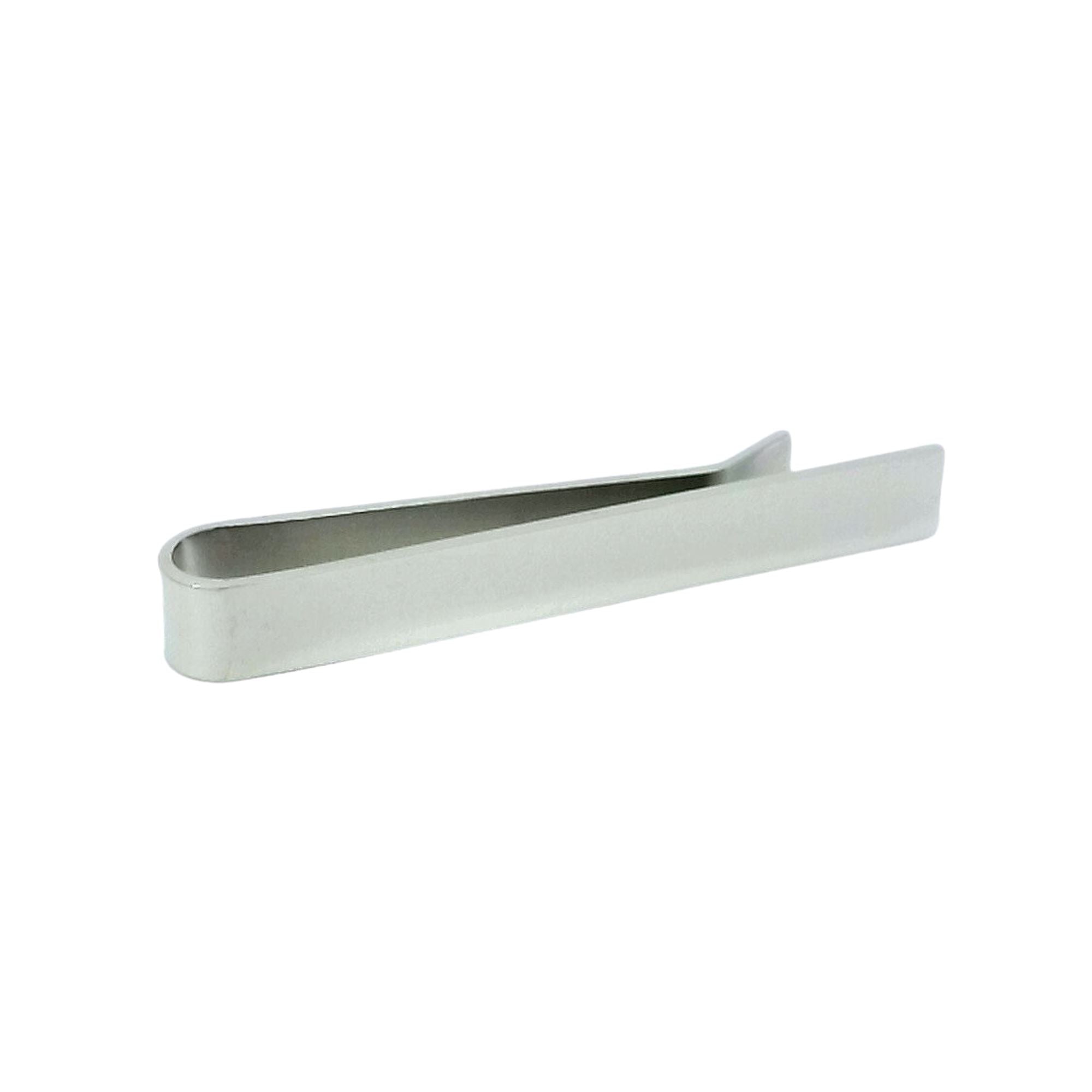 Shiny Silver Tie Bar with straight end 50mm Tie Bars Clinks Australia 