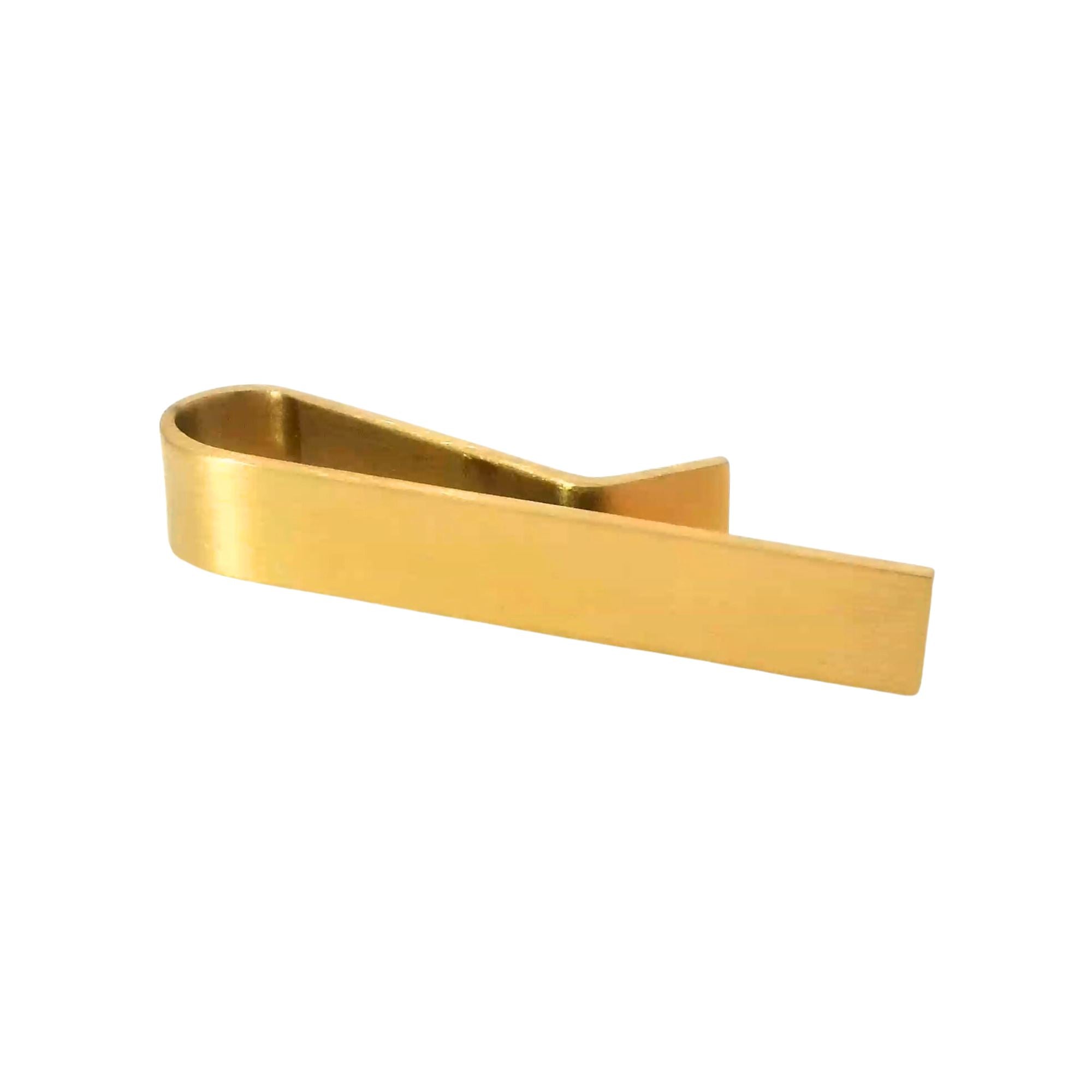 Small Gold Brushed Tie Bar 40mm Tie Bars Clinks Australia 