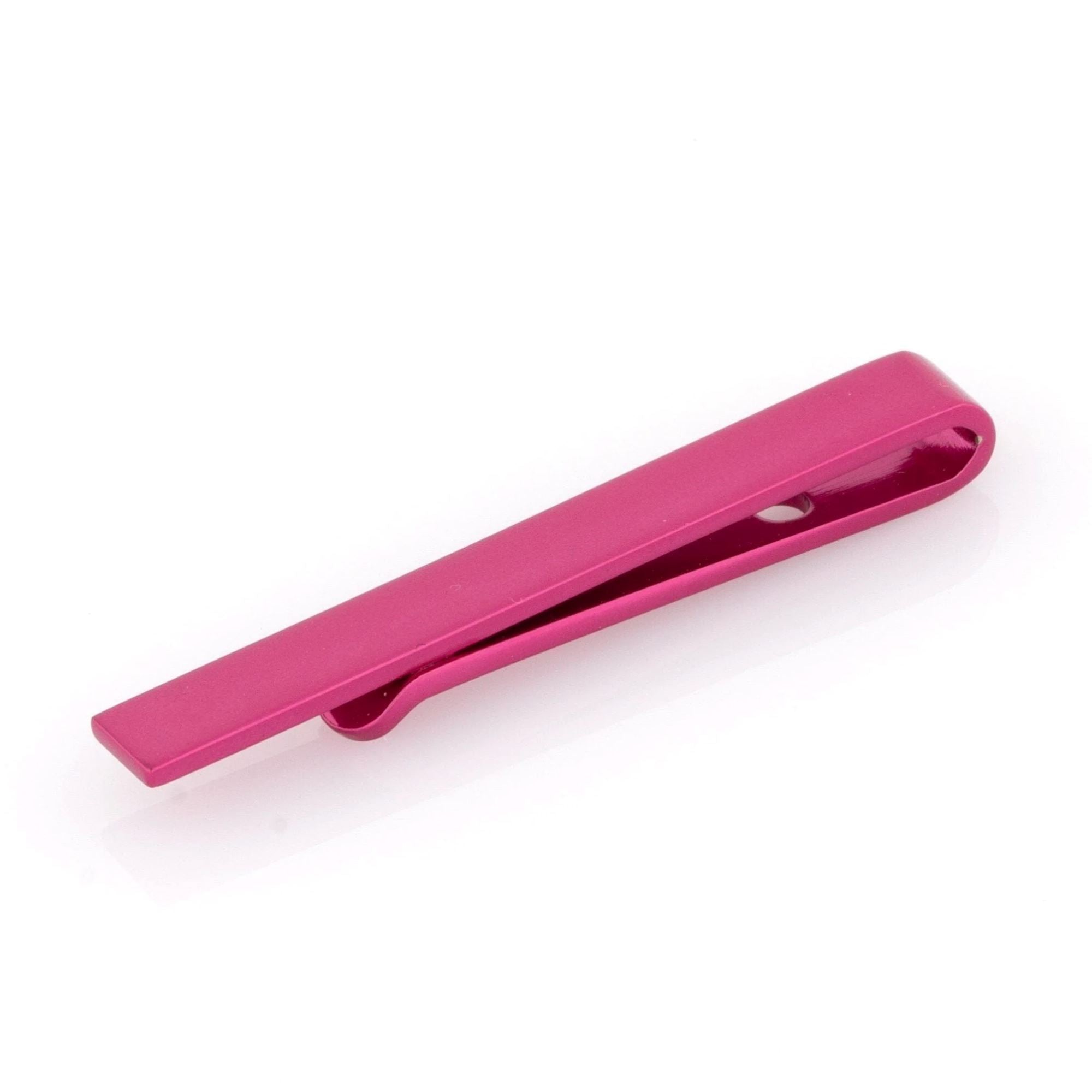 Pink Metallic Small Tie Bar Tie Clips Clinks 