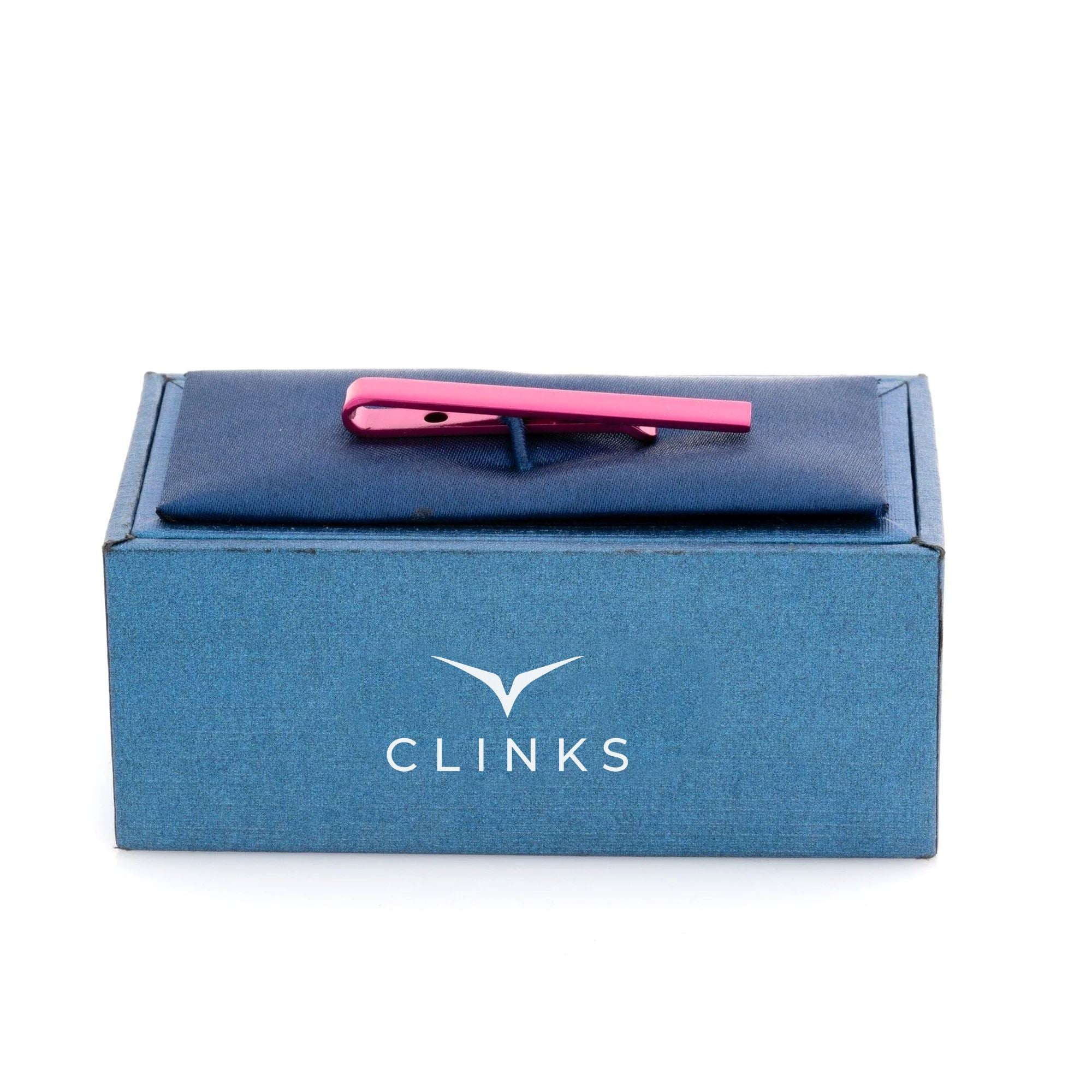 Pink Metallic Small Tie Bar Tie Clips Clinks 