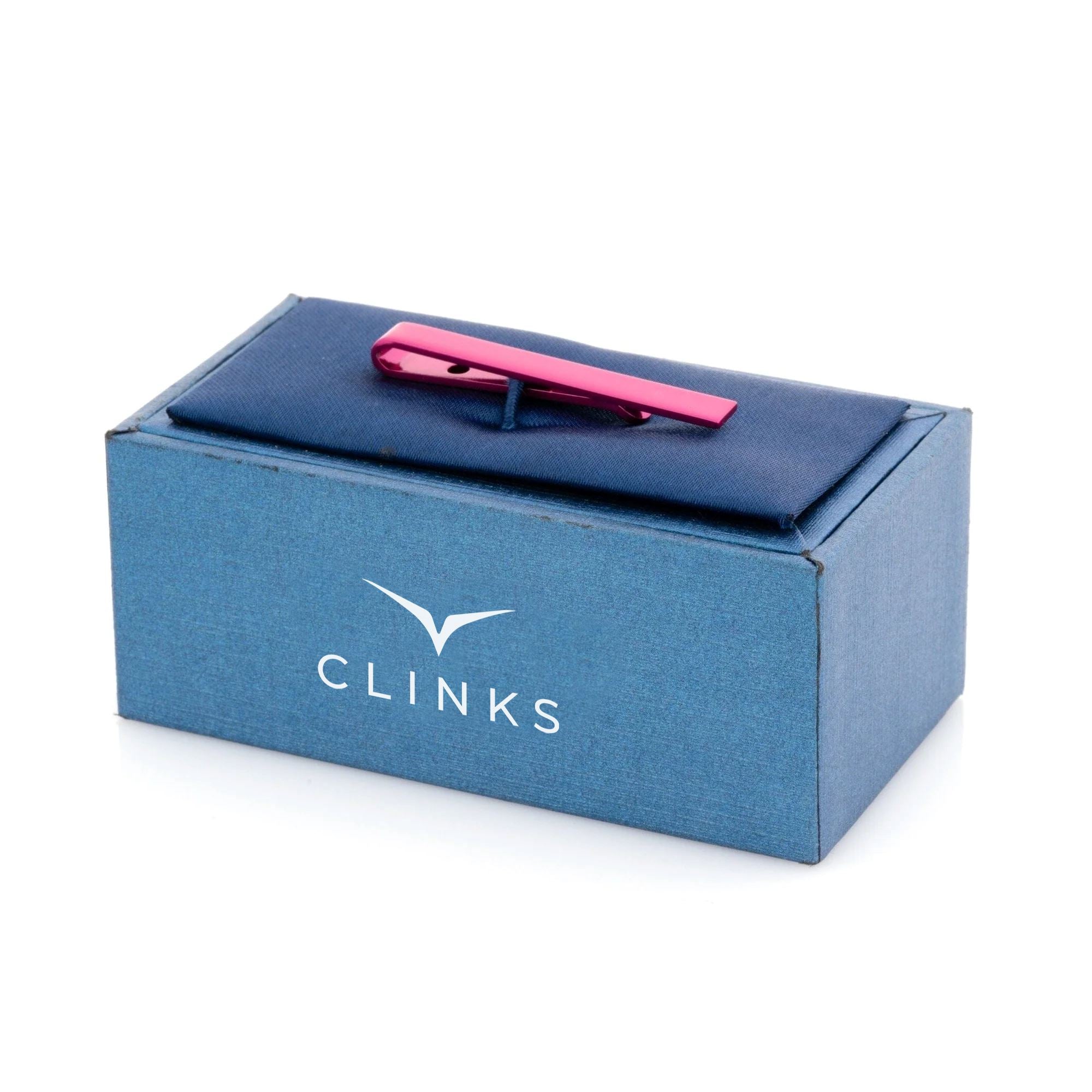 Pink Metallic Small Tie Bar Tie Clips Clinks 