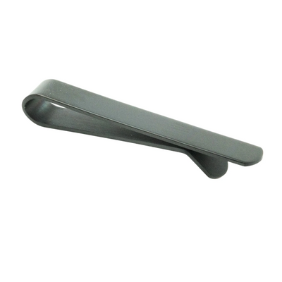 Brushed Gunmetal Tie Bar with curved end 50mm