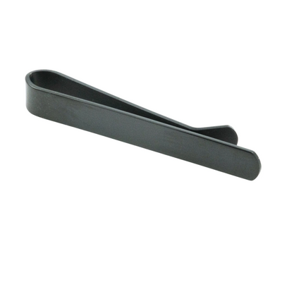 Brushed Gunmetal Tie Bar with curved end 50mm