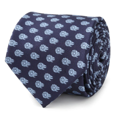 Star Wars Millennium Falcon Blue Tonal Mens Tie