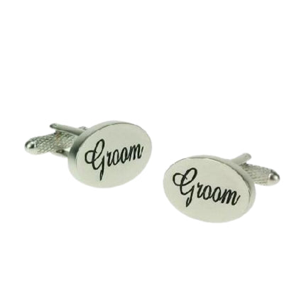 Groom Script Wedding Cufflinks