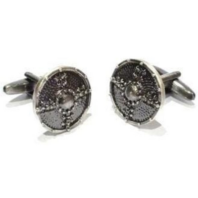 Antique Finish Viking Shield Cufflinks