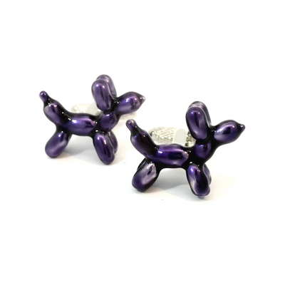 Balloon Dog Purple Cufflinks