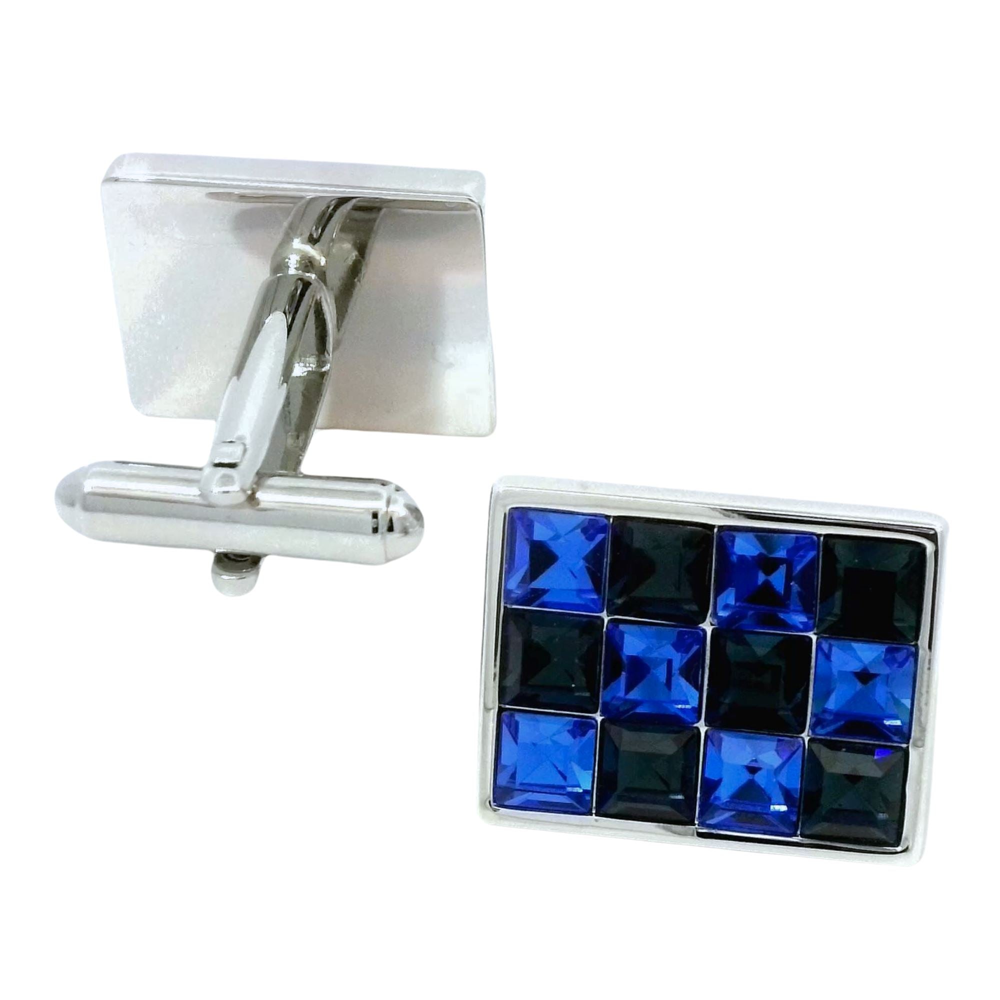 BlackBlue 12 Crystals Cufflinks Classic & Modern Cufflinks Clinks Australia 