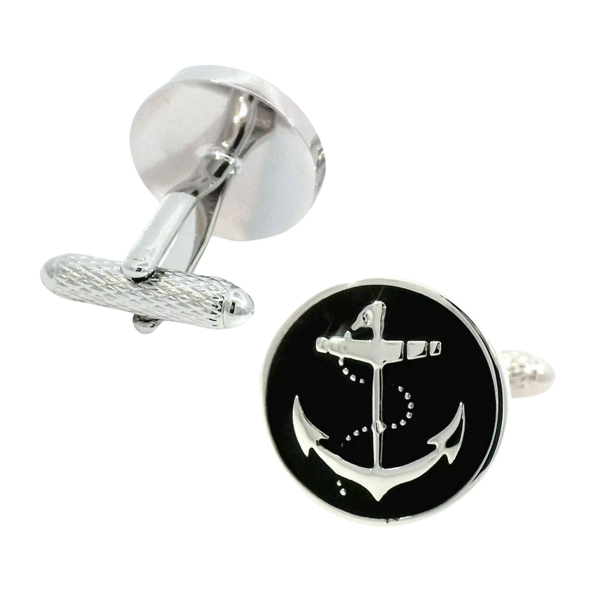 Black Anchor Cufflinks Novelty Cufflinks Clinks Australia 