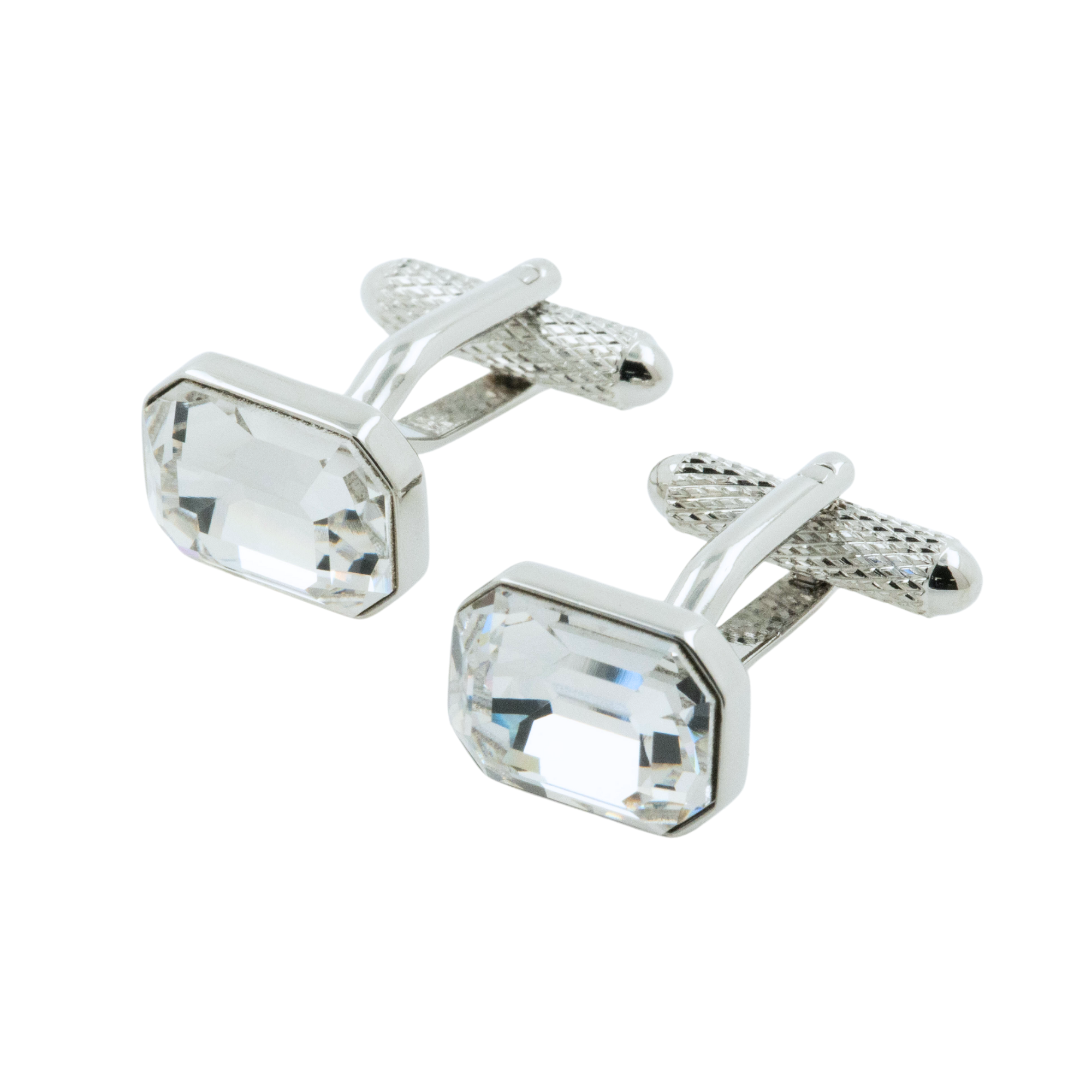 Brilliant Solitaire Cufflinks featuring Swarovski Crystals