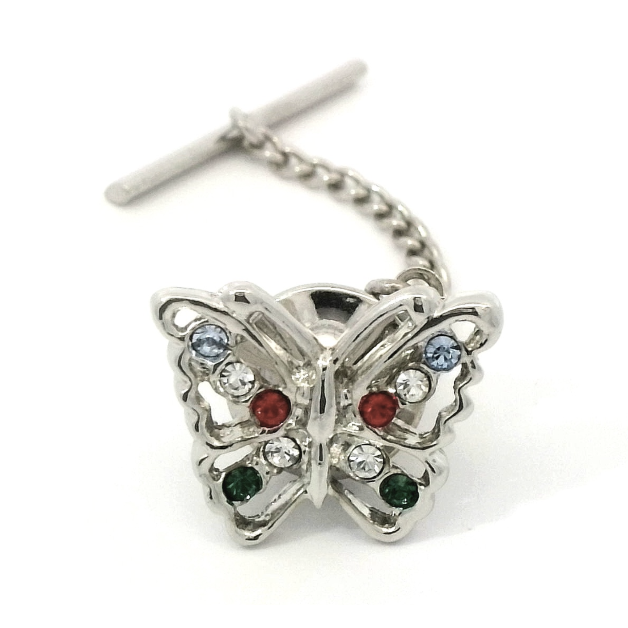 Butterfly Design Tie Pin featuring Swarovski Crystals