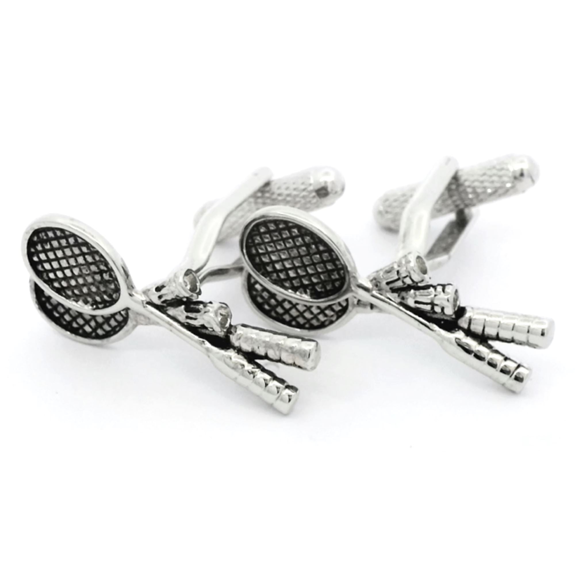 Crossed Badminton Racquets Cufflinks Novelty Cufflinks Clinks Australia 