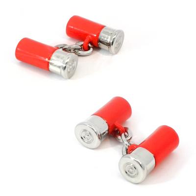 Double Cartridges Red (with chain) Cufflinks