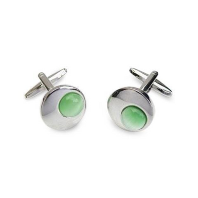 Offcentre Green Cufflinks