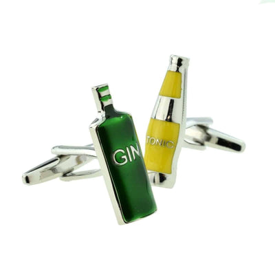 Gin Tonic Cocktail Bottle Cufflinks