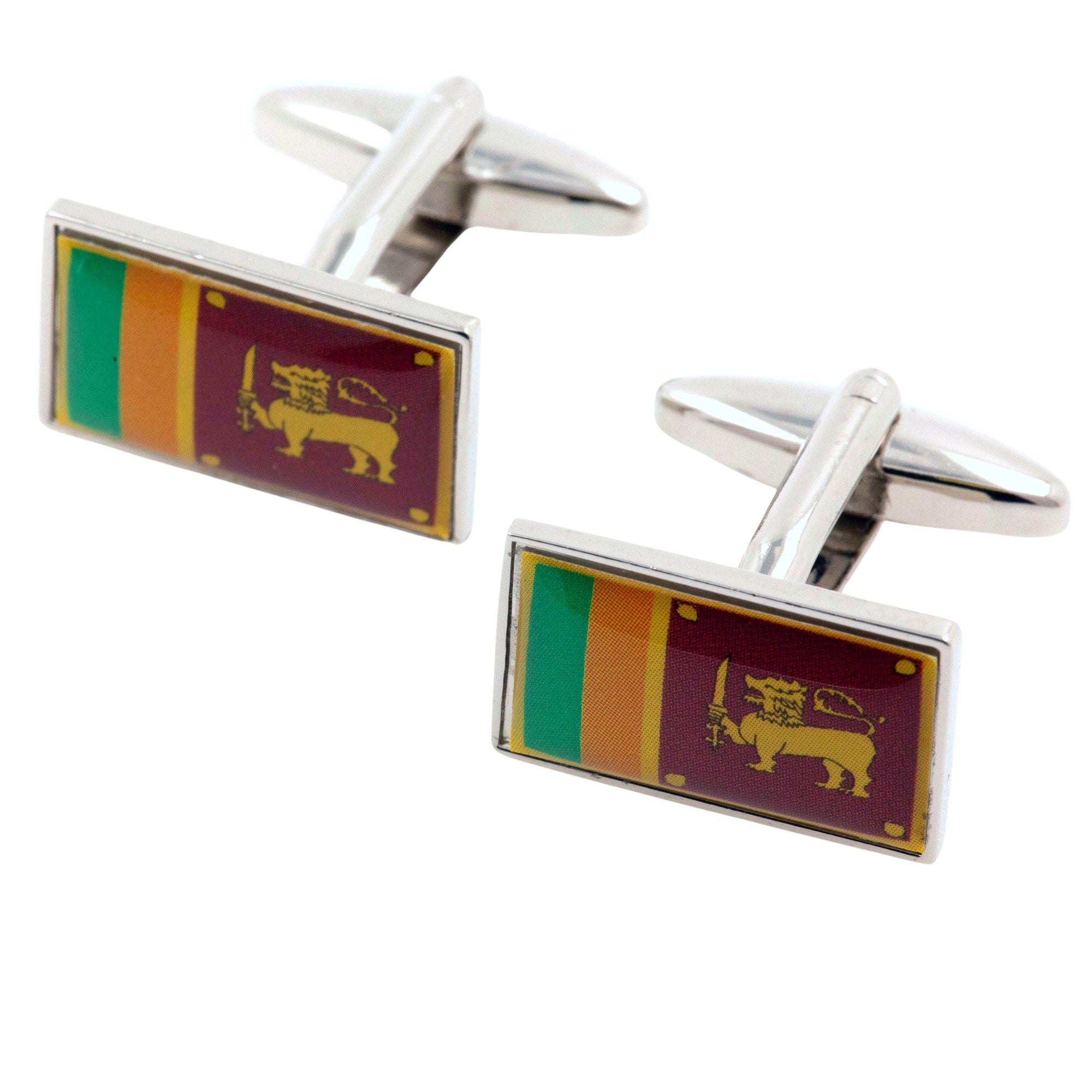 Flag of Sri Lanka Cufflinks Novelty Cufflinks Clinks 