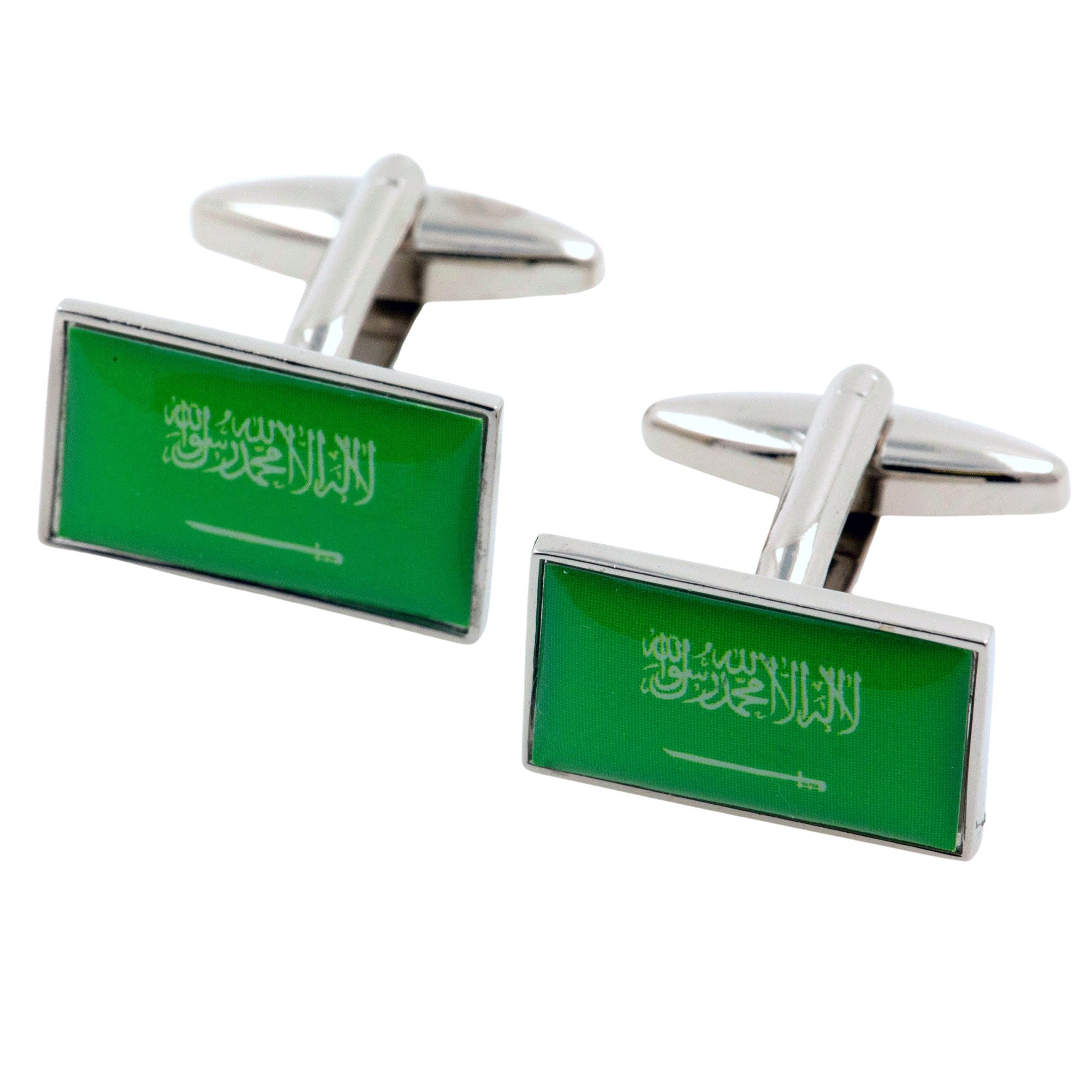 Flag of Saudia Arabia Cufflinks Novelty Cufflinks Clinks 