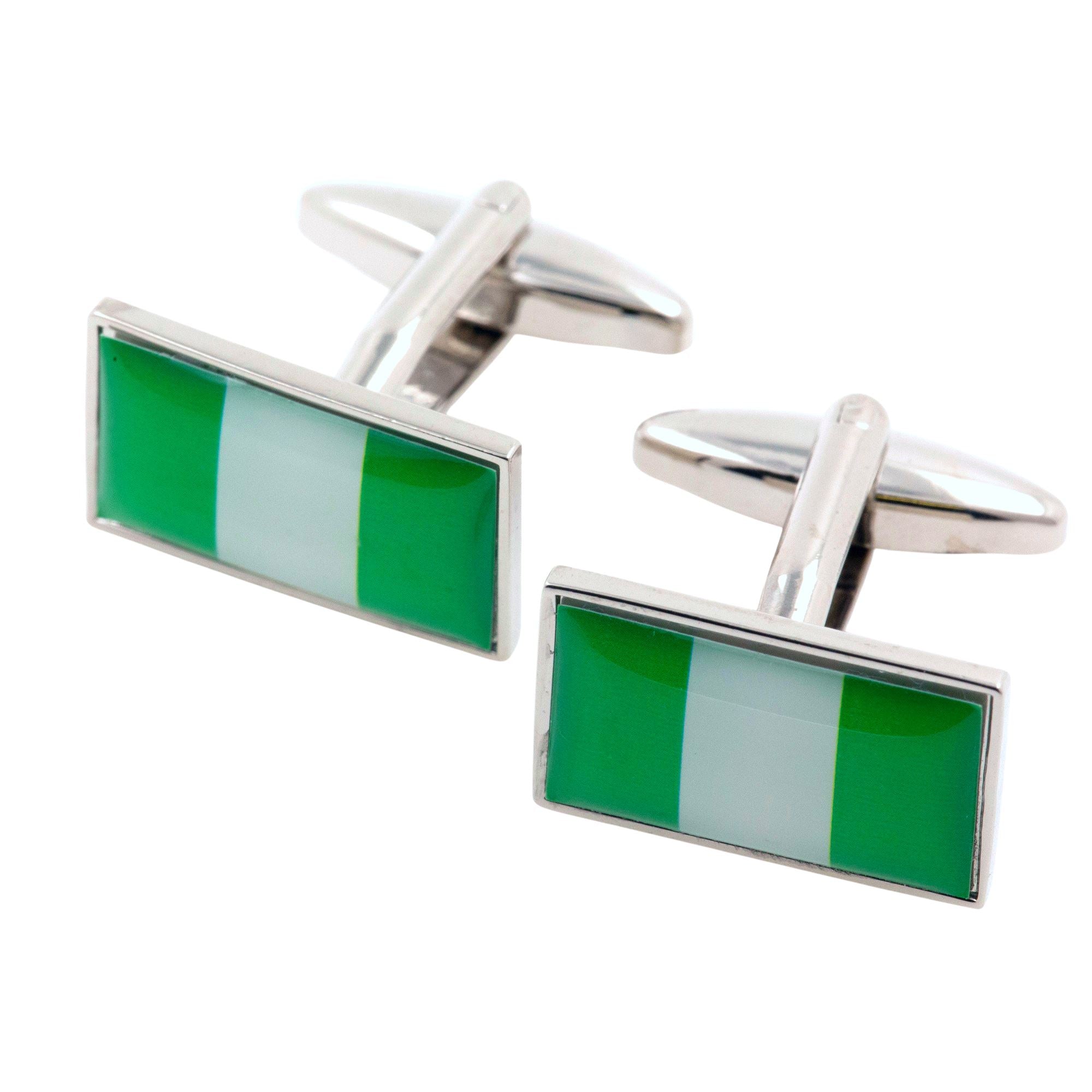 Flag of Nigeria Cufflinks Novelty Cufflinks Clinks 
