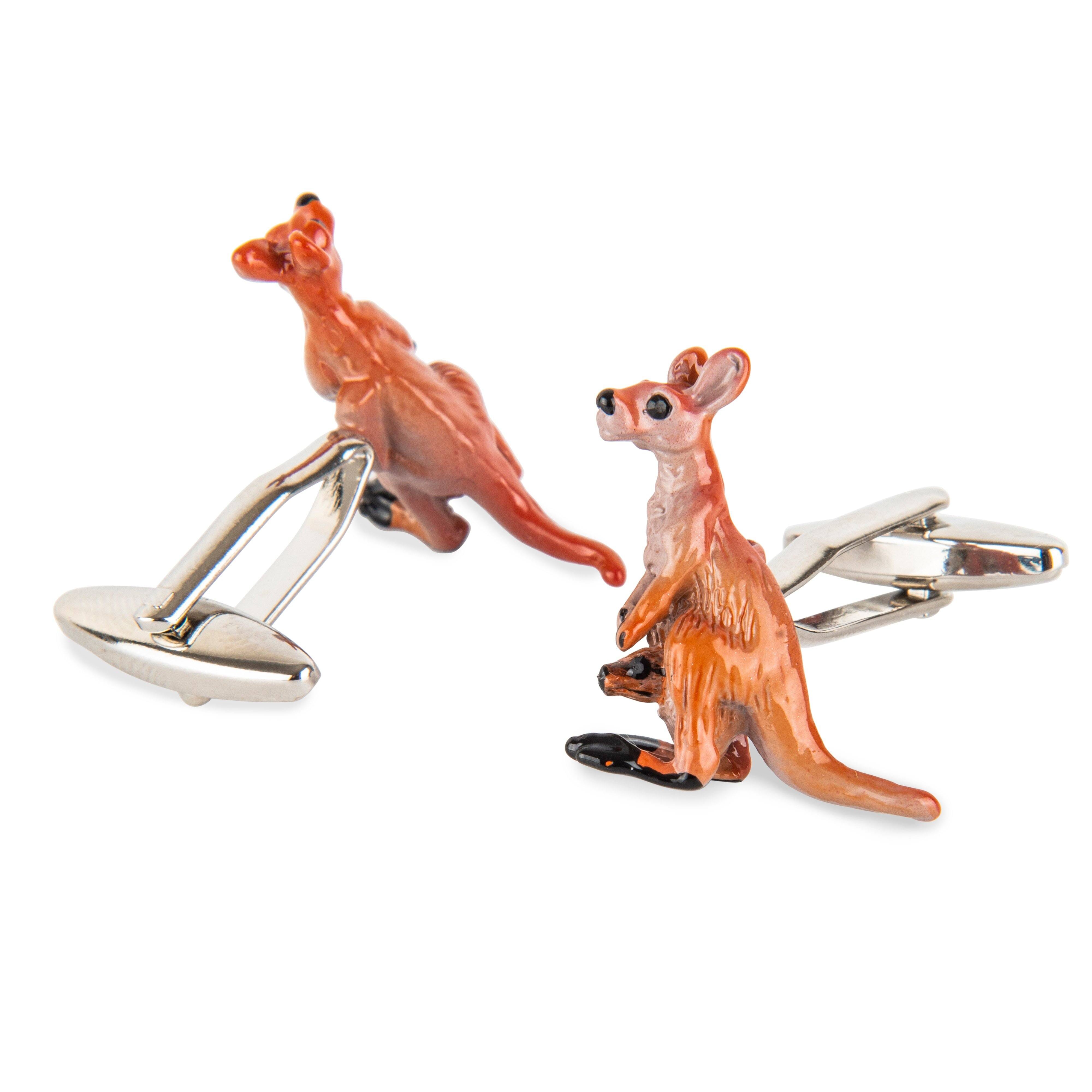 Colour Red Kangaroo Cufflinks Novelty Cufflinks Clinks Australia 