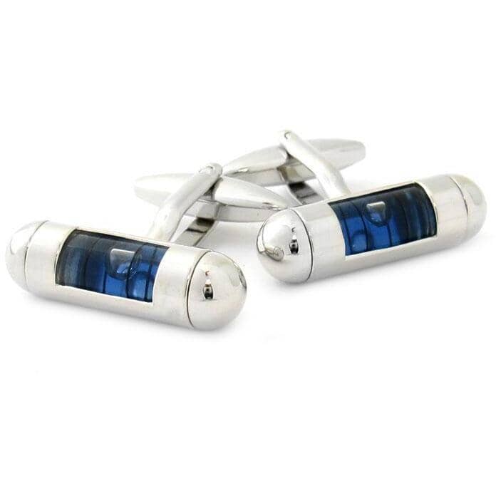 Blue Spirit Level Cufflinks Novelty Cufflinks Clinks Australia 