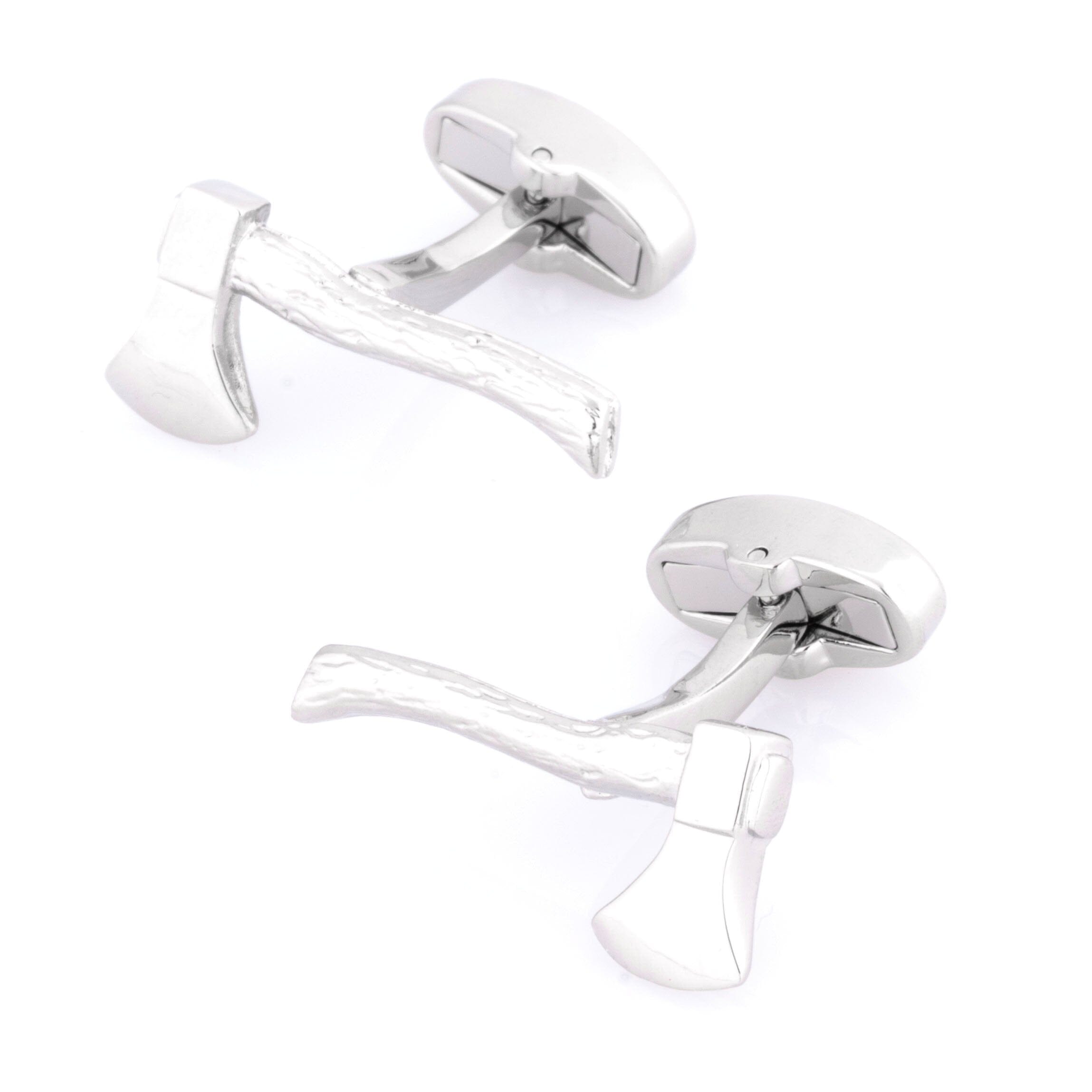 Silver Axe Cufflinks Novelty Cufflinks Clinks Australia Silver Axe Cufflinks 