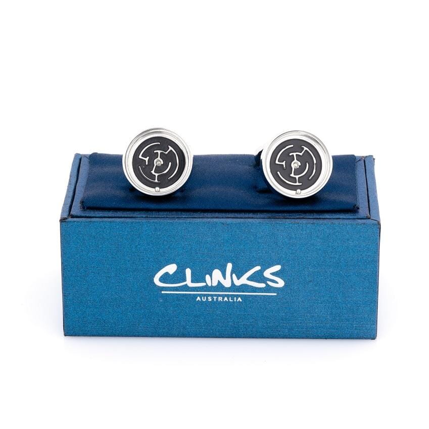 Round Maze Cufflinks Novelty Cufflinks Clinks Australia 