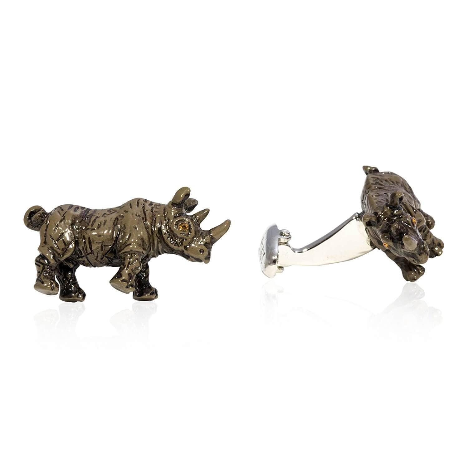 Colour Rhinoceros Cufflinks Novelty Cufflinks Clinks Australia 