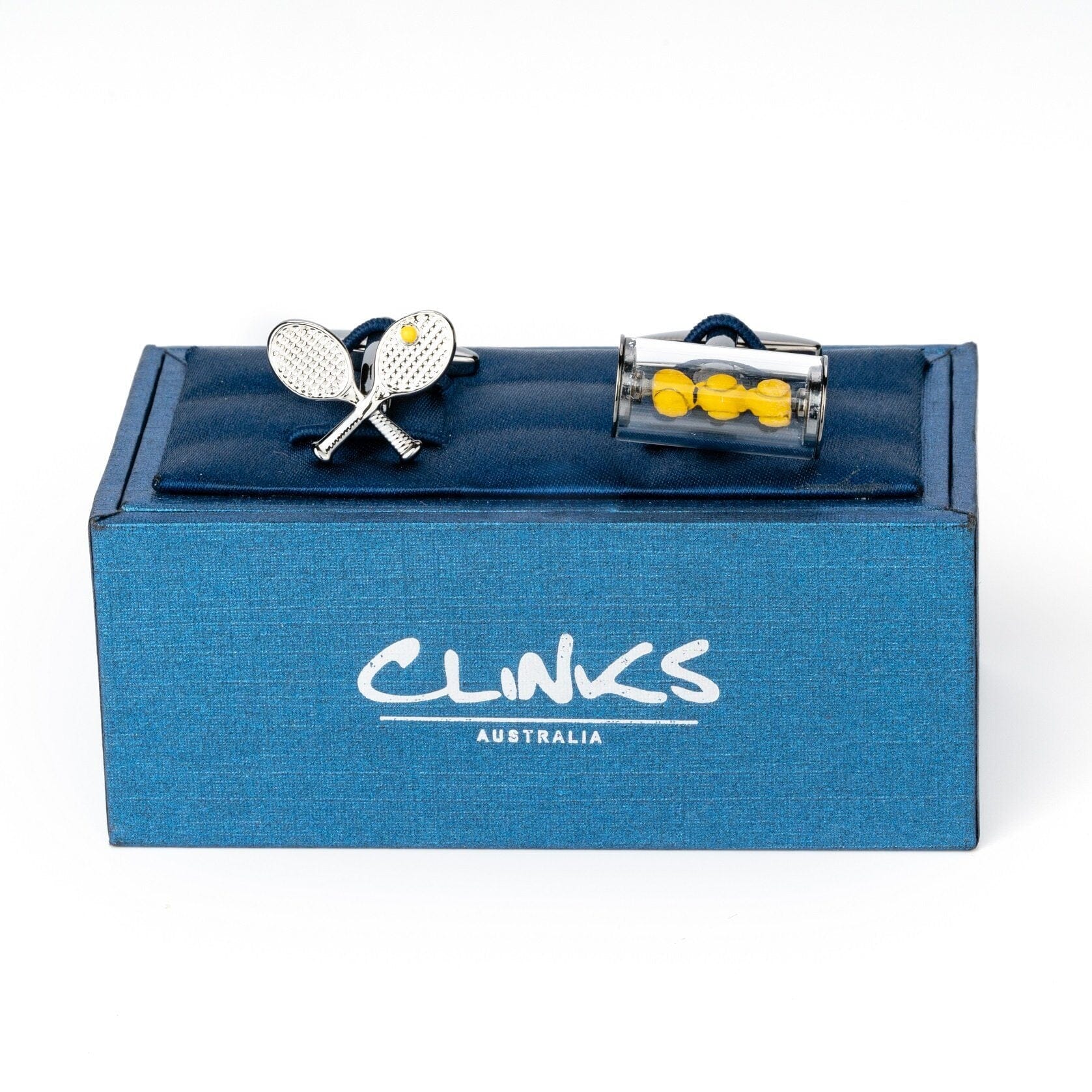 Tennis Racquet and Balls Cufflinks Novelty Cufflinks Clinks Australia 