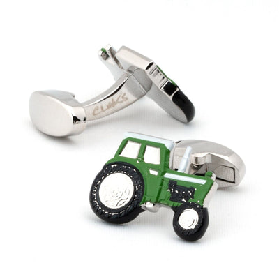 Green Farm Tractor Cufflinks