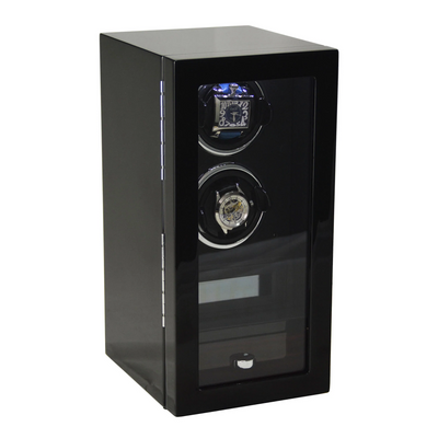 Yarra Duo Watch Winder for 2 + Drawer with Fingerprint Lock