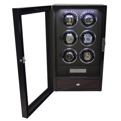 Yarra Watch Winder for 6 Watches + Drawer with Fingerprint Lock