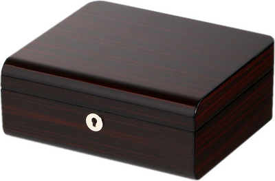 Ebony Wooden Watch Box for 6 Watches