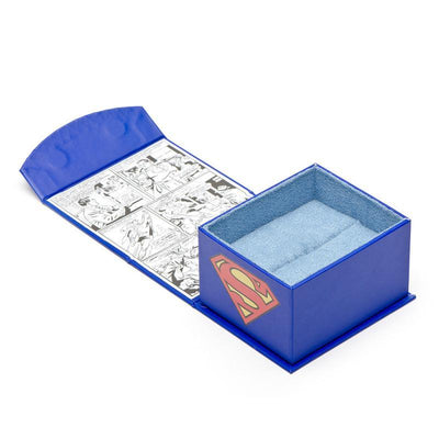 Superman Shield Cufflinks in Red and Yellow