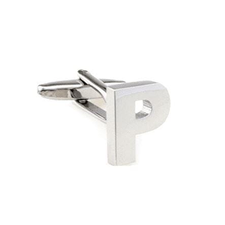 Silver Cut Out Initial Letter Cufflinks Classic & Modern Cufflinks Clinks Australia 