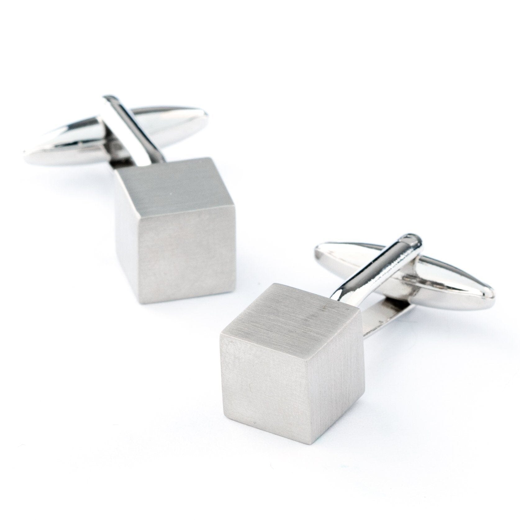 Silver Cube Cufflinks Classic & Modern Cufflinks Clinks Australia 