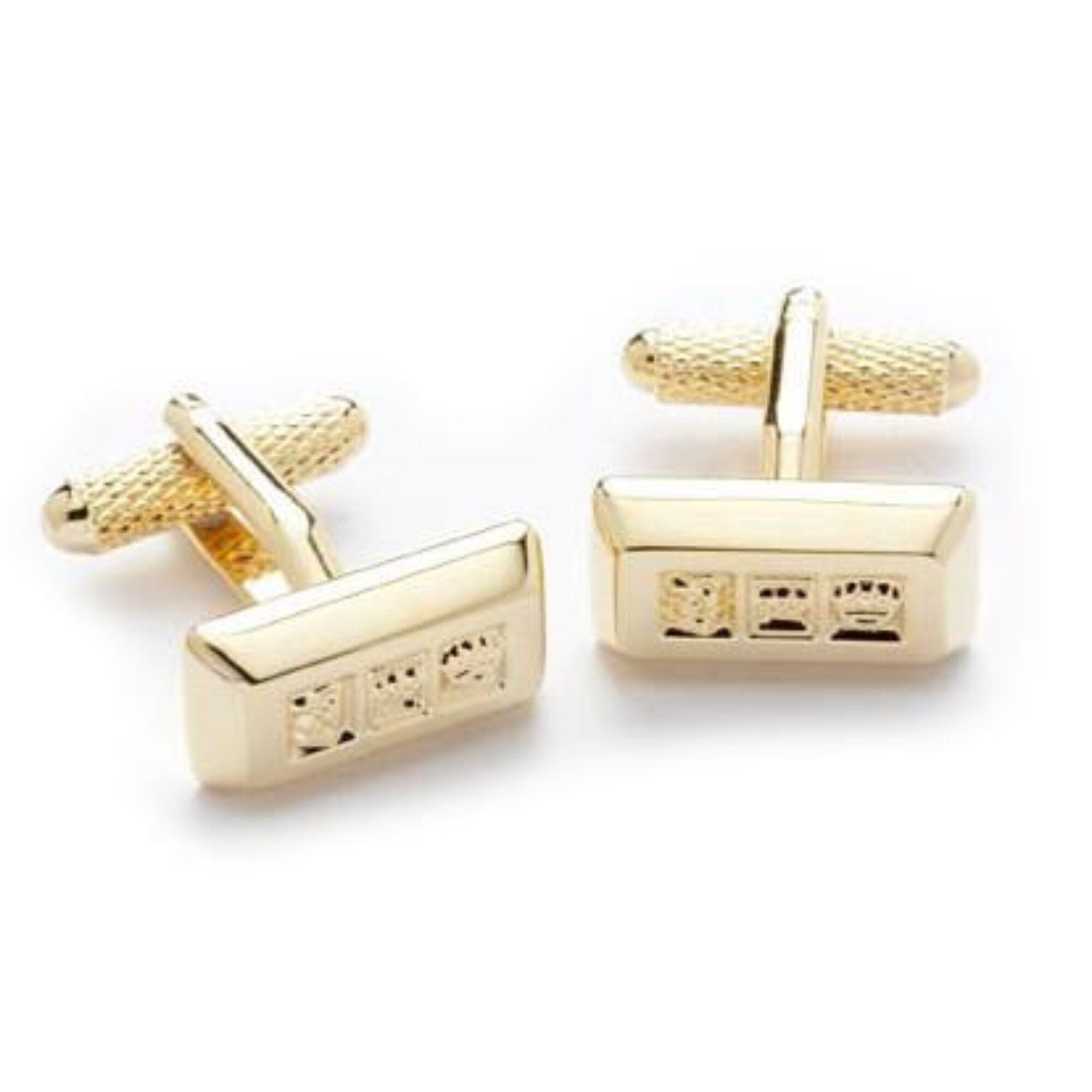 Gold Ingot Cufflinks Classic & Modern Cufflinks Clinks Australia 