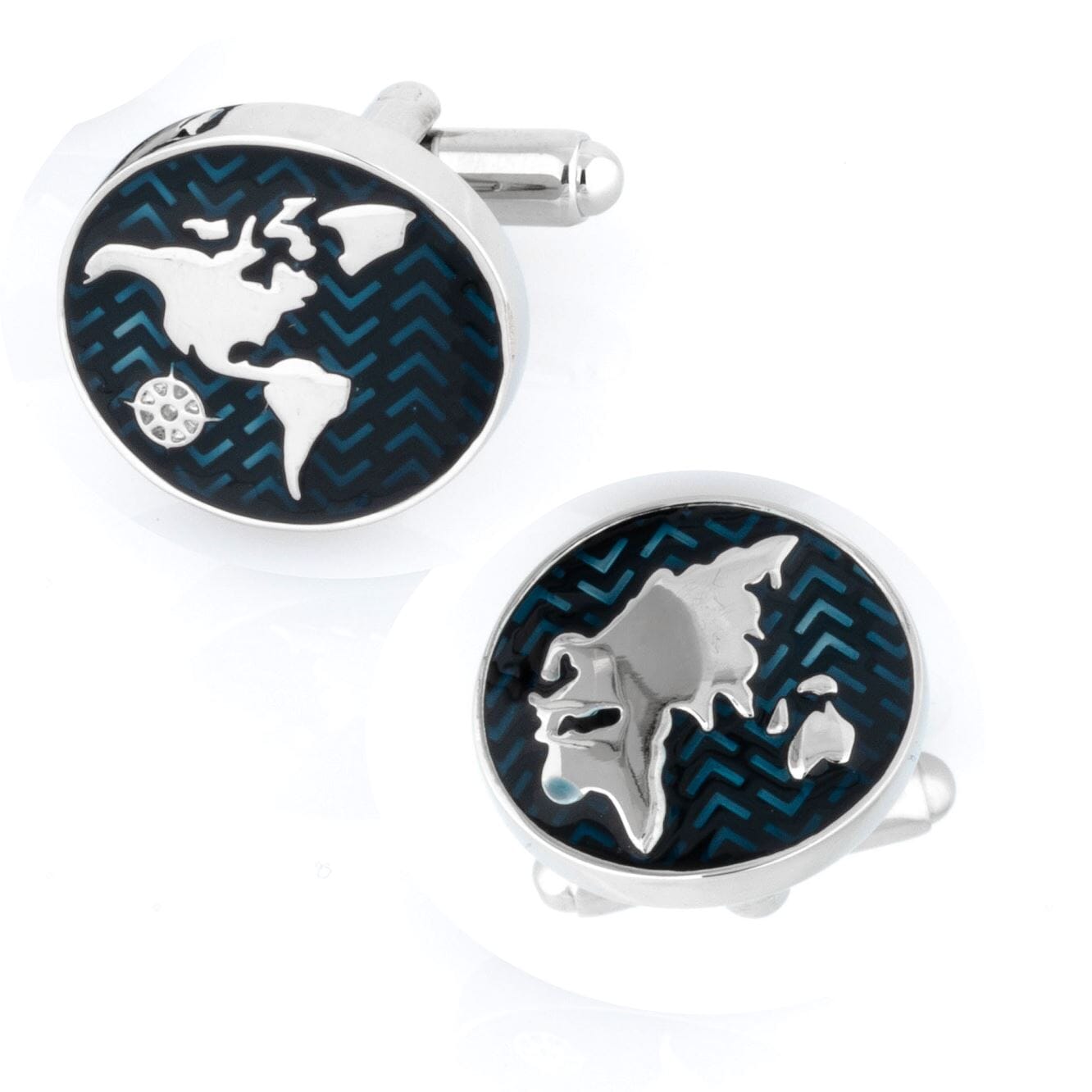 The New World Map Cufflinks Novelty Cufflinks Clinks Australia Default 