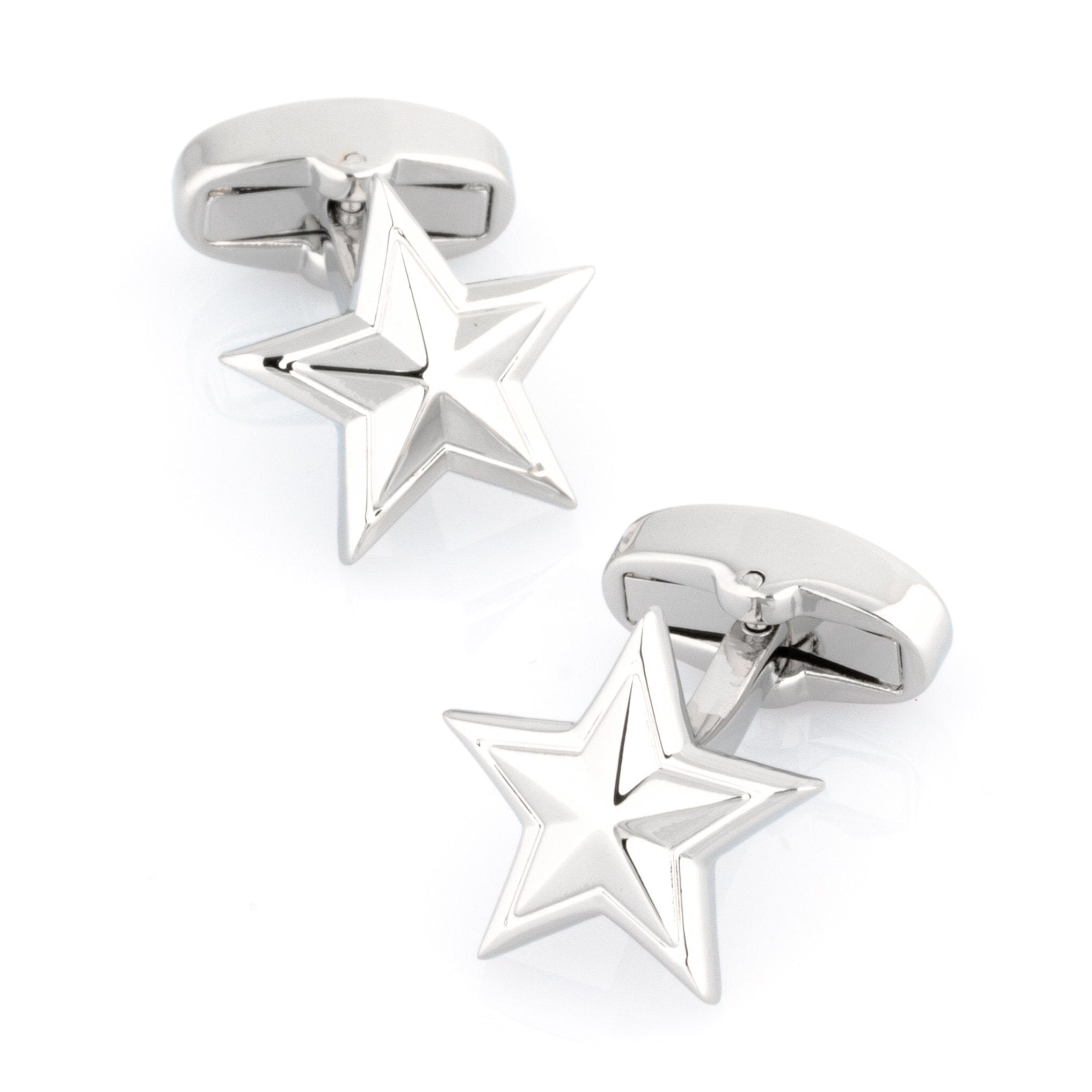 Silver Star Cufflinks Novelty Cufflinks Clinks Australia 