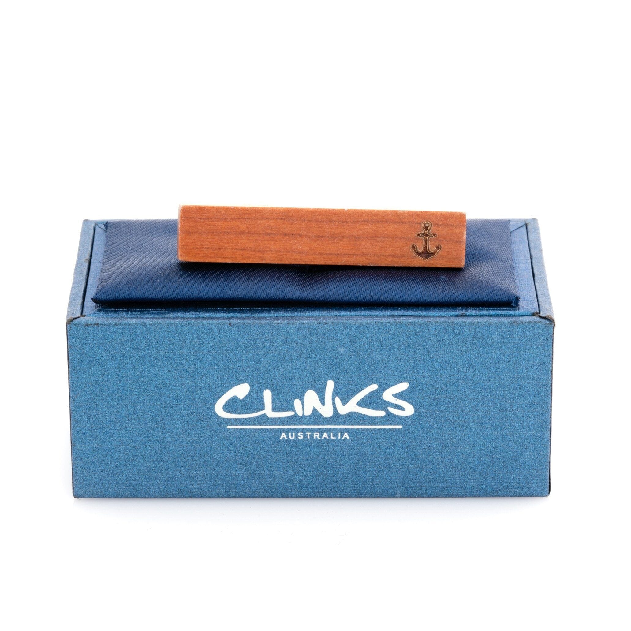 Wood Anchor Stamp Tie Clip Tie Bars Clinks 