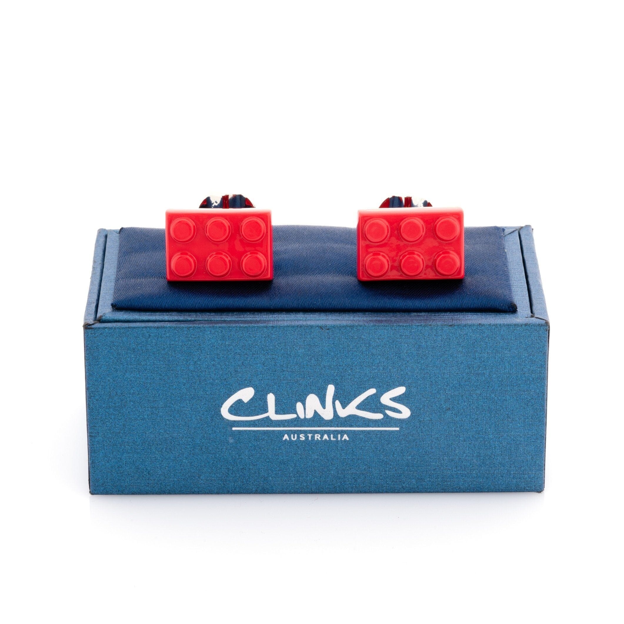 Red Building Block Cufflinks Novelty Cufflinks Clinks Australia 