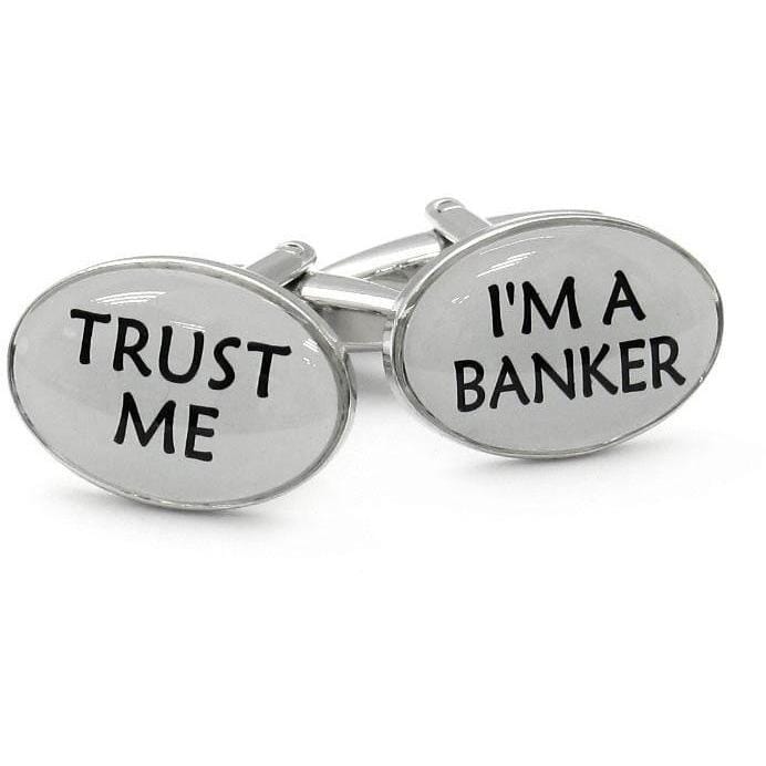 Trust Me I'm a Banker Cufflinks Novelty Cufflinks Clinks Australia 