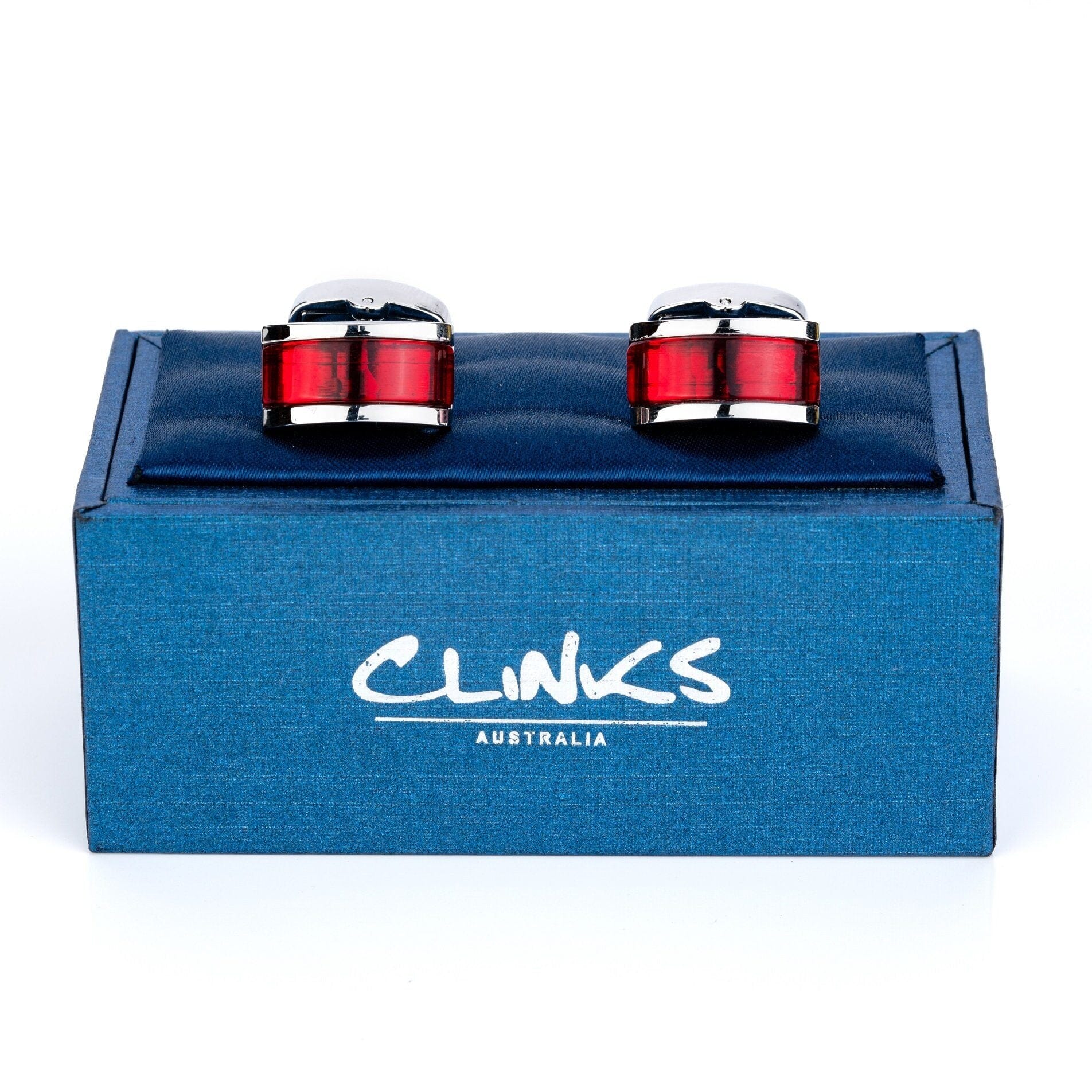 Ruby Red Cateye Cufflinks Classic & Modern Cufflinks Clinks Australia 