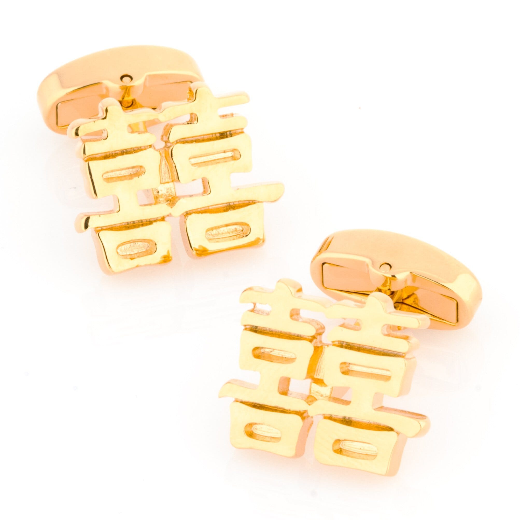 Chinese Symbol of Double Happiness Gold Novelty Cufflinks Clinks Australia Chinese Symbol of Double Happiness Gold 