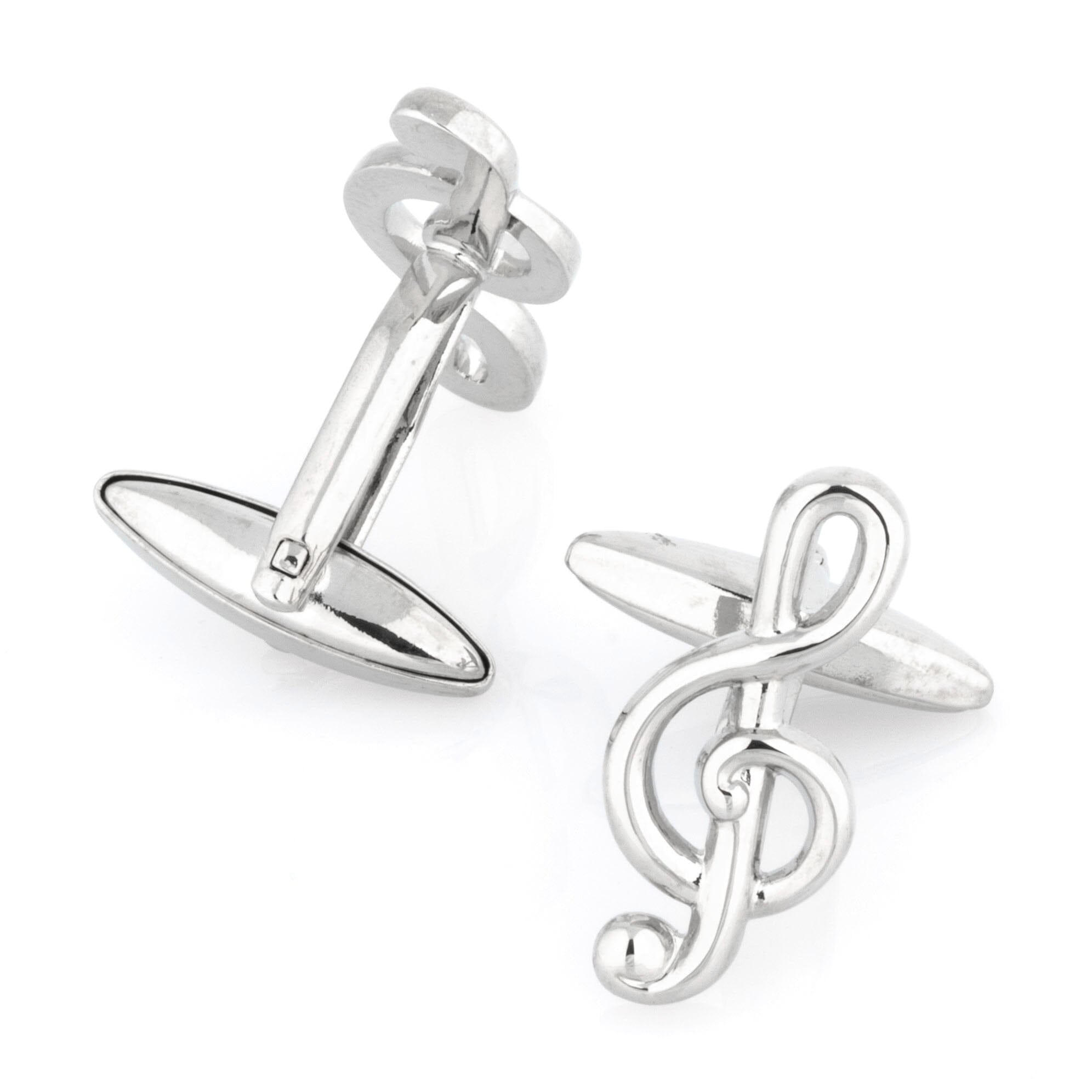 Treble Clef Silver Cufflinks Novelty Cufflinks Clinks Australia 