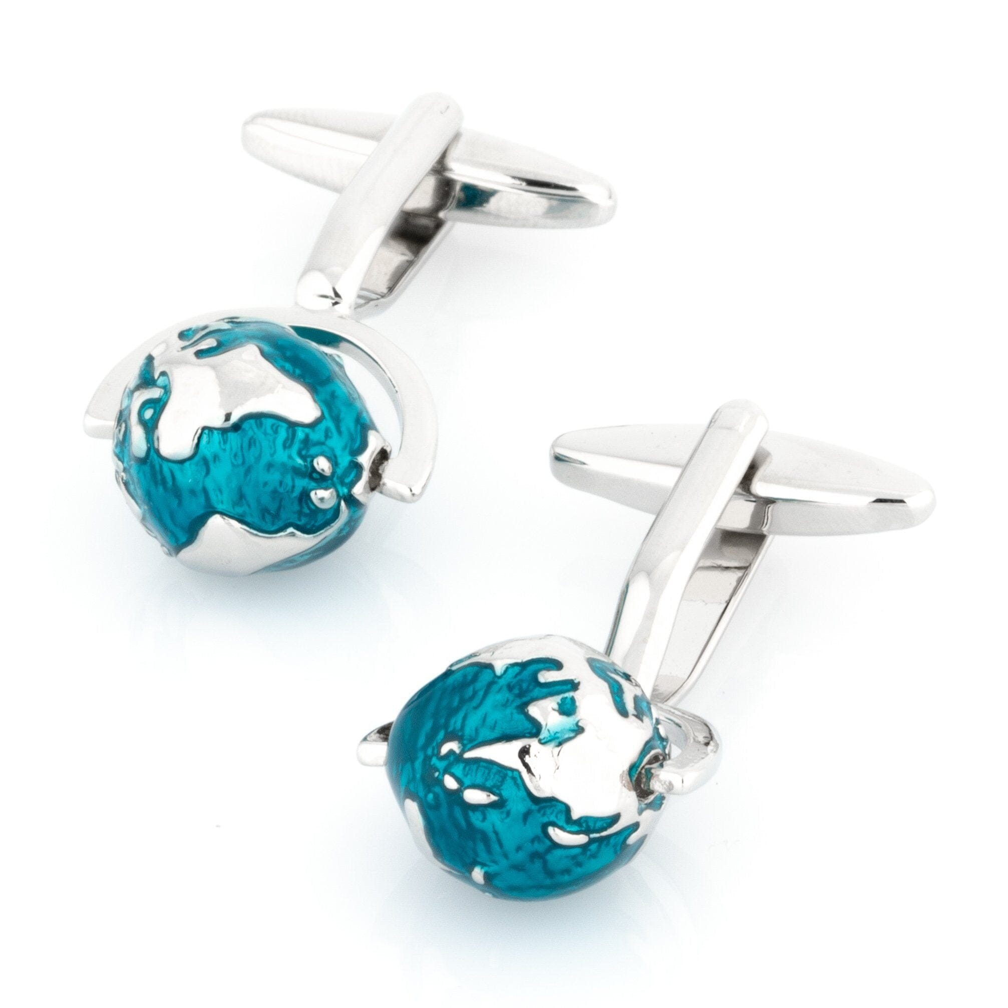 Blue Abstract Spinning Globe Cufflinks Novelty Cufflinks Clinks Australia 