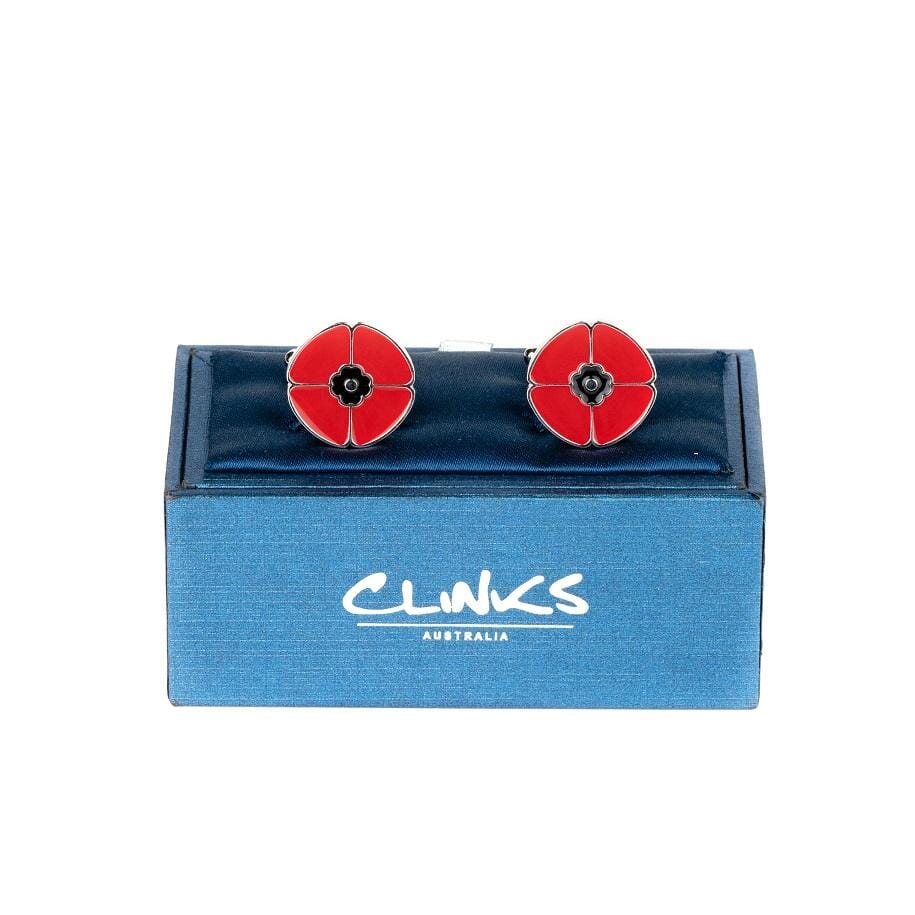 Red Poppy Remembrance Cufflinks Novelty Cufflinks Clinks Australia 
