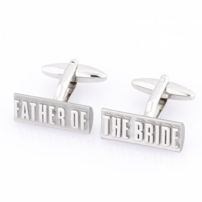 Father of the Bride Raised Lettering Cufflinks, Wedding Cufflinks, CL9554, Mens Cufflinks, Cufflinks, Cuffed, Clinks, Clinks Australia