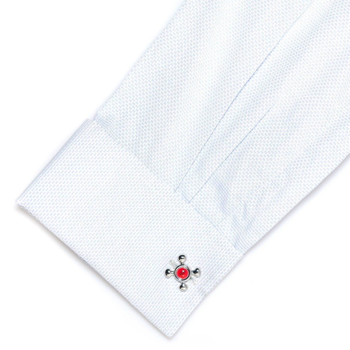 Red & Blue Hot & Cold Tap Cufflinks Novelty Cufflinks Clinks Australia 
