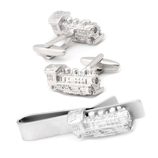 Train Cufflinks & Tie Bar Set Gift Set Clinks Australia Default 
